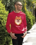 TL SWE SIM 1514 (18) Bluza bez kaptura <br>Szpic miniaturowy Personalizowana Pupil Pies