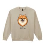 TL SWE SIM 1514 (7) Bluza bez kaptura <br>Szpic miniaturowy Personalizowana Pupil Pies