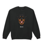 TL SWE SIM 1516 (10) Bluza bez kaptura <br>Rottweiler Personalizowana Pupil Pies