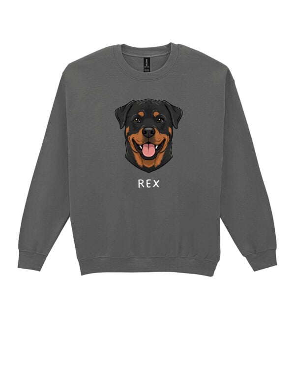 TL SWE SIM 1516 (13) Bluza bez kaptura <br>Rottweiler Personalizowana Pupil Pies