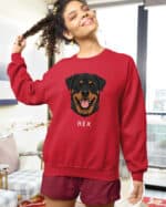 TL SWE SIM 1516 (17) Bluza bez kaptura <br>Rottweiler Personalizowana Pupil Pies