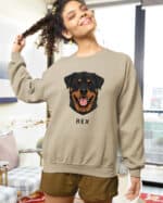 TL SWE SIM 1516 (8) Bluza bez kaptura <br>Rottweiler Personalizowana Pupil Pies