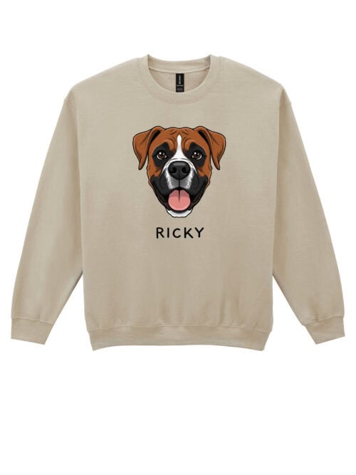 TL SWE SIM 1519 (7) Bluza bez kaptura Bokser Personalizowana Pupil Pies