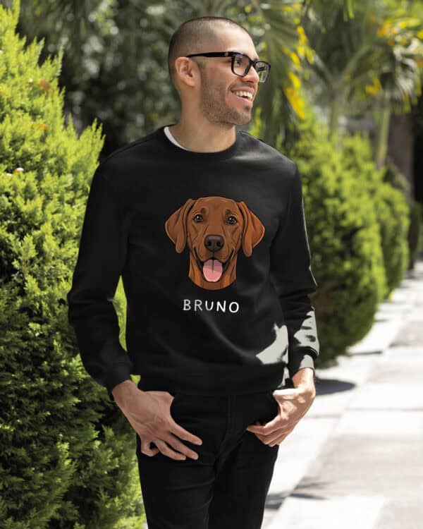 TL SWE SIM 1520 (12) Bluza bez kaptura <br>Wyżeł węgierski Personalizowana Pupil Pies