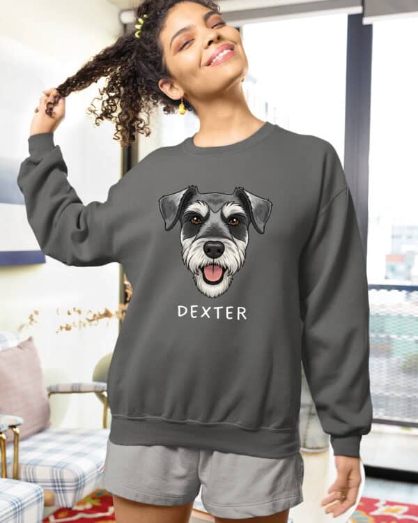 TL SWE SIM 1521 (14) Bluza bez kaptura <br>Sznaucer Personalizowana Pupil Pies