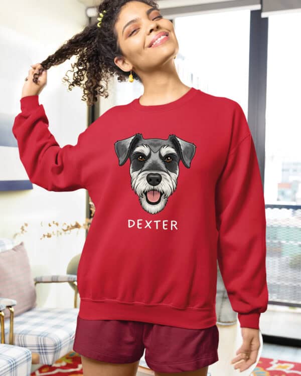 TL SWE SIM 1521 (17) Bluza bez kaptura <br>Sznaucer Personalizowana Pupil Pies