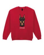 TL SWE SIM 1524 (16) Bluza bez kaptura <br>Doberman Personalizowana Pupil Pies