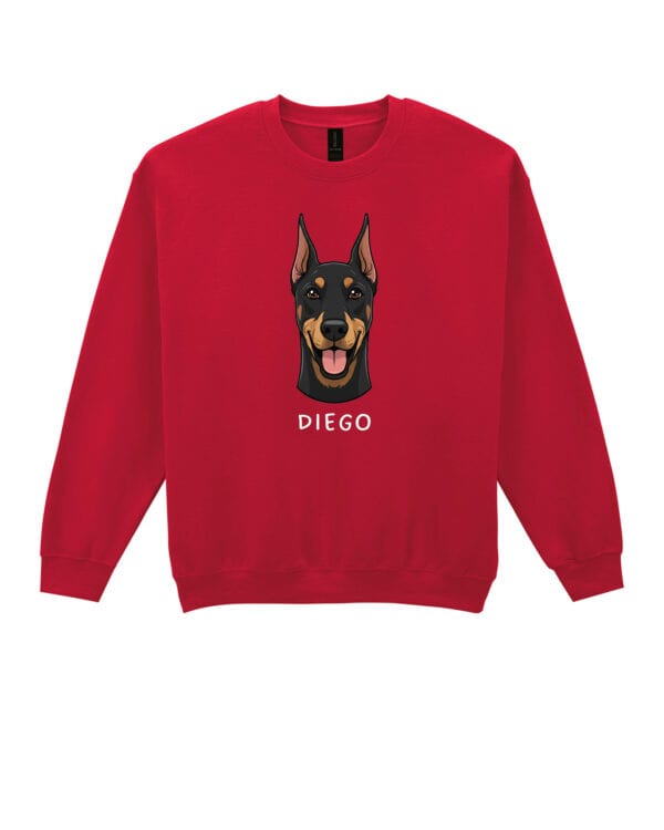 TL SWE SIM 1524 (16) Bluza bez kaptura <br>Doberman Personalizowana Pupil Pies