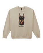 TL SWE SIM 1524 (7) Bluza bez kaptura Doberman Personalizowana Pupil Pies
