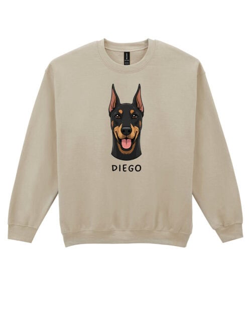 TL SWE SIM 1524 (7) Bluza bez kaptura Doberman Personalizowana Pupil Pies