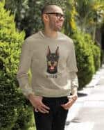 TL SWE SIM 1524 (9) Bluza bez kaptura <br>Doberman Personalizowana Pupil Pies