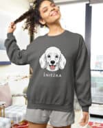 TL SWE SIM 1525 (14) Bluza bez kaptura <br>Pudel Personalizowana Pupil Pies