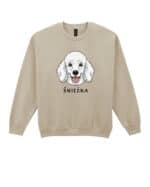 TL SWE SIM 1525 (7) Bluza bez kaptura <br>Pudel Personalizowana Pupil Pies