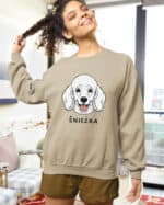 TL SWE SIM 1525 (8) Bluza bez kaptura <br>Pudel Personalizowana Pupil Pies