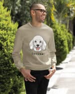 TL SWE SIM 1525 (9) Bluza bez kaptura <br>Pudel Personalizowana Pupil Pies