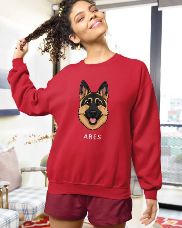 TL SWE SIM 1526 (17) Bluza bez kaptura <br>Owczarek niemiecki Personalizowana Pupil Pies