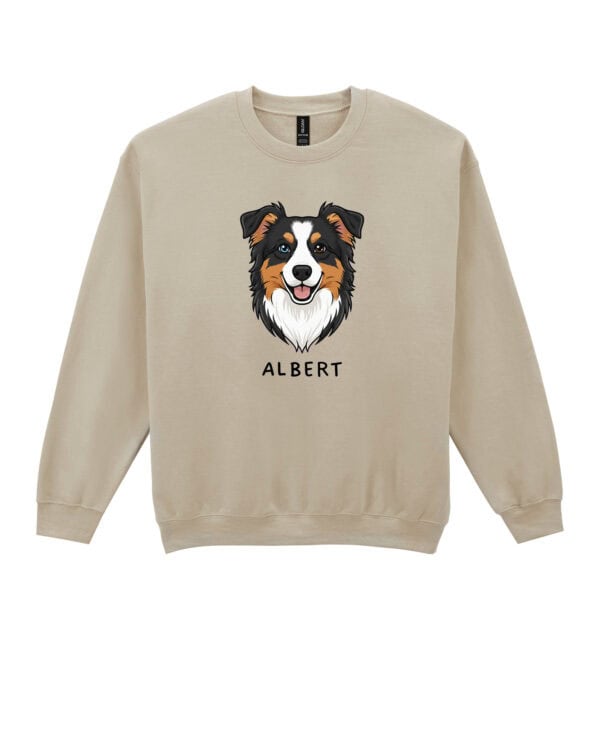 TL SWE SIM 1527 (7) Bluza bez kaptura Owczarek australijski Personalizowana Pupil Pies