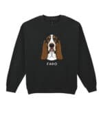TL SWE SIM 1529 (10) Bluza bez kaptura Basset Personalizowana Pupil Pies