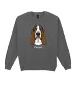 TL SWE SIM 1529 (13) Bluza bez kaptura <br>Basset Personalizowana Pupil Pies