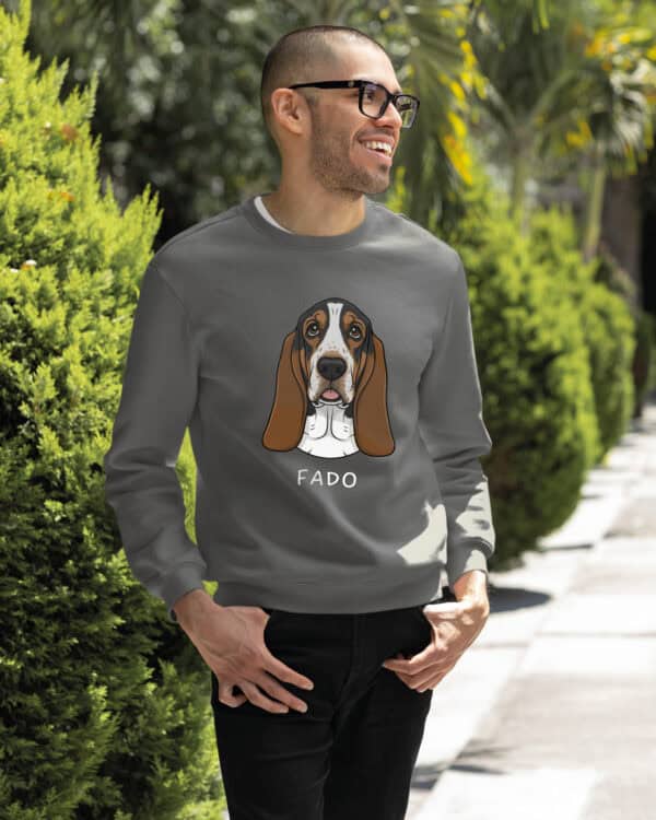 TL SWE SIM 1529 (15) Bluza bez kaptura <br>Basset Personalizowana Pupil Pies