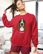 TL SWE SIM 1529 (17) Bluza bez kaptura <br>Basset Personalizowana Pupil Pies