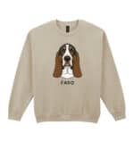 TL SWE SIM 1529 (7) Bluza bez kaptura <br>Basset Personalizowana Pupil Pies