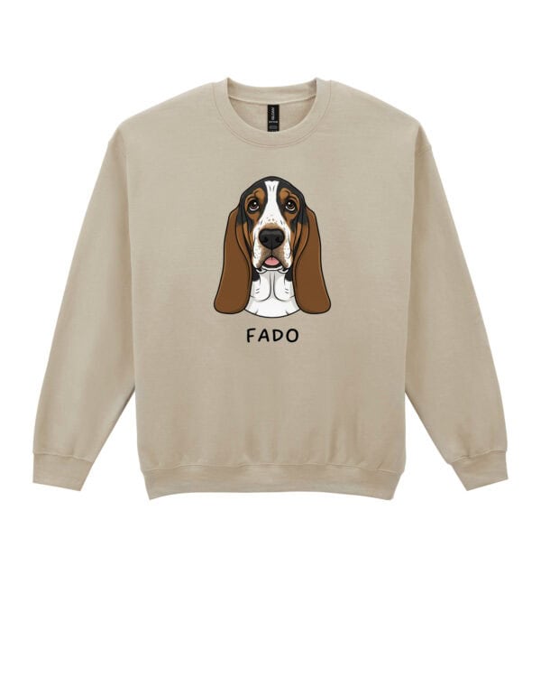 TL SWE SIM 1529 (7) Bluza bez kaptura <br>Basset Personalizowana Pupil Pies