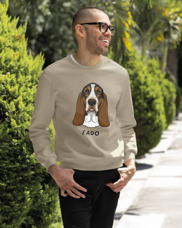 TL SWE SIM 1529 (9) Bluza bez kaptura <br>Basset Personalizowana Pupil Pies