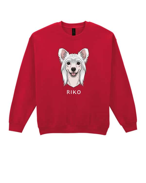 TL SWE SIM 1532 (16) Bluza bez kaptura <br>Grzywacz chiński Personalizowana Pupil Pies