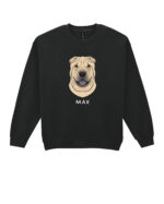 TL SWE SIM 1533 (10) Bluza bez kaptura Shar Pei Personalizowana Pupil Pies