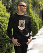 TL SWE SIM 1533 (12) Bluza bez kaptura <br>Shar Pei Personalizowana Pupil Pies