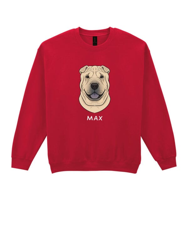 TL SWE SIM 1533 (16) Bluza bez kaptura <br>Shar Pei Personalizowana Pupil Pies