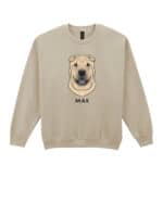 TL SWE SIM 1533 (7) Bluza bez kaptura <br>Shar Pei Personalizowana Pupil Pies