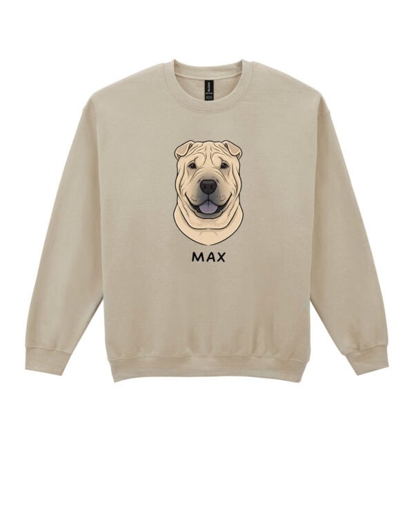 TL SWE SIM 1533 (7) Bluza bez kaptura <br>Shar Pei Personalizowana Pupil Pies