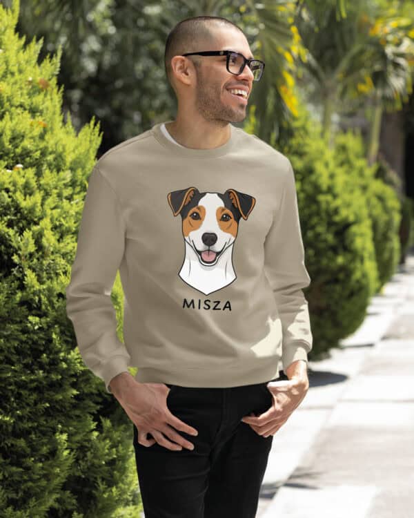 TL SWE SIM 1534 (9) Bluza bez kaptura <br>Jack Russell Terrier Personalizowana Pupil Pies