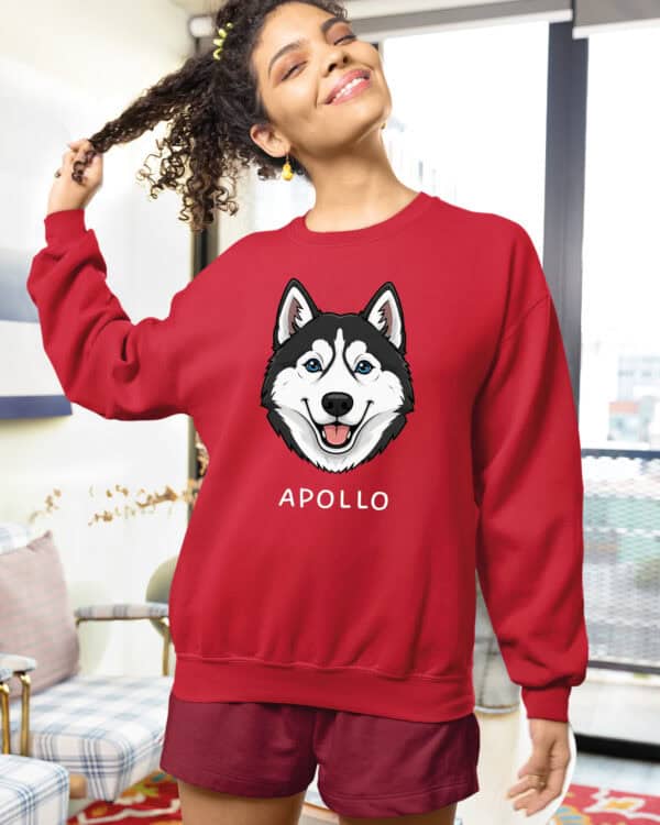 TL SWE SIM 1536 (17) Bluza bez kaptura <br>Husky Personalizowana Pupil Pies