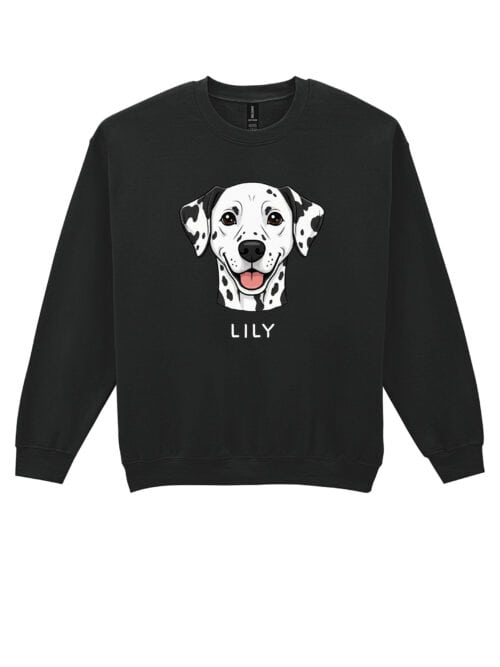 TL SWE SIM 1537 (10) Bluza bez kaptura Dalmatyńczyk Personalizowana Pupil Pies