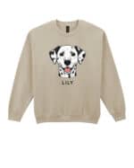 TL SWE SIM 1537 (7) Bluza bez kaptura <br>Dalmatyńczyk Personalizowana Pupil Pies