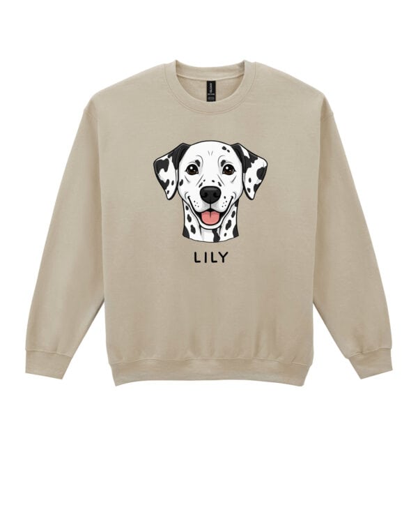 TL SWE SIM 1537 (7) Bluza bez kaptura <br>Dalmatyńczyk Personalizowana Pupil Pies