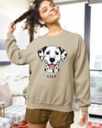 TL SWE SIM 1537 (8) Bluza bez kaptura <br>Dalmatyńczyk Personalizowana Pupil Pies