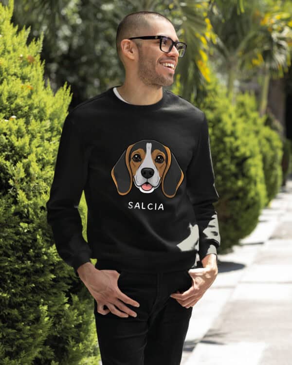 TL SWE SIM 1540 (12) Bluza bez kaptura <br>Beagle Personalizowana Pupil Pies