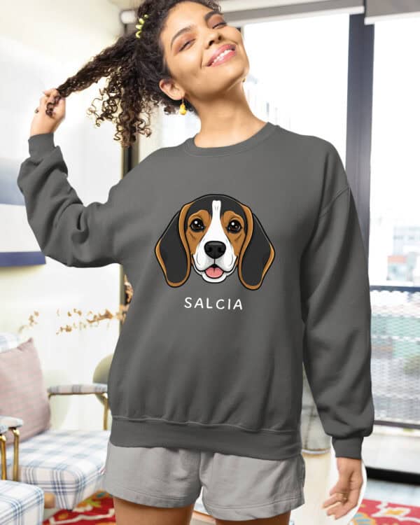 TL SWE SIM 1540 (14) Bluza bez kaptura <br>Beagle Personalizowana Pupil Pies