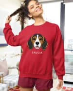 TL SWE SIM 1540 (17) Bluza bez kaptura <br>Beagle Personalizowana Pupil Pies