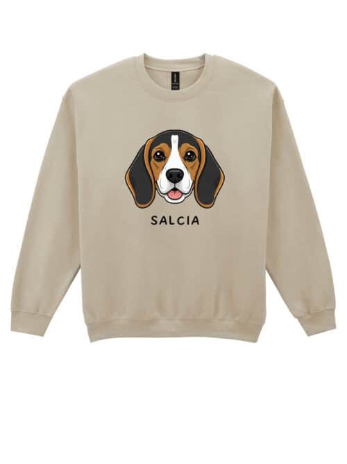 TL SWE SIM 1540 (7) Bluza bez kaptura Beagle Personalizowana Pupil Pies