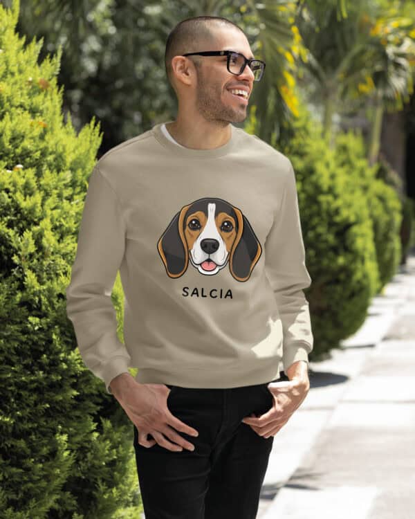 TL SWE SIM 1540 (9) Bluza bez kaptura <br>Beagle Personalizowana Pupil Pies