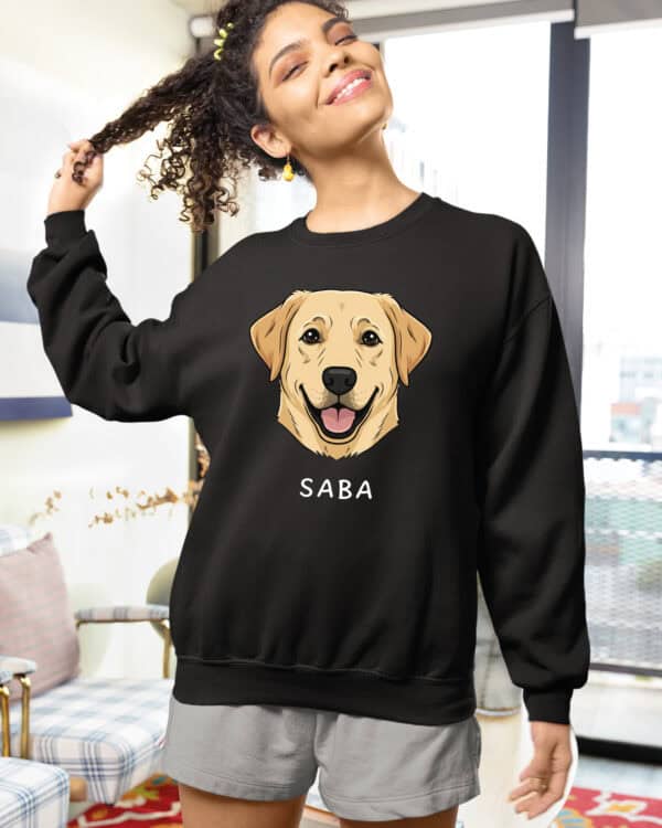 TL SWE SIM 1541 (11) Bluza bez kaptura <br>Labrador Personalizowana Pupil Pies