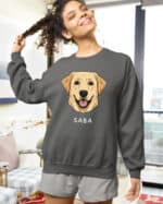 TL SWE SIM 1541 (14) Bluza bez kaptura <br>Labrador Personalizowana Pupil Pies