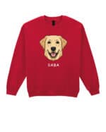 TL SWE SIM 1541 (16) Bluza bez kaptura <br>Labrador Personalizowana Pupil Pies