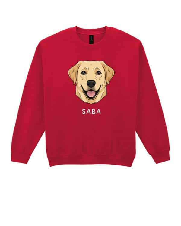 TL SWE SIM 1541 (16) Bluza bez kaptura <br>Labrador Personalizowana Pupil Pies