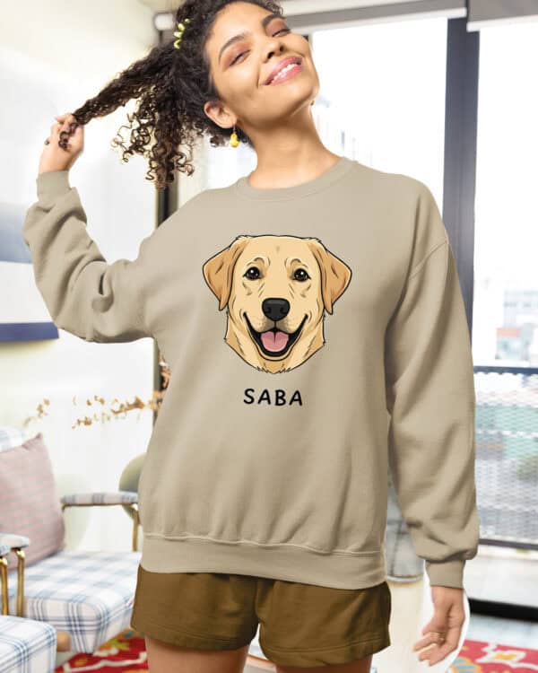 TL SWE SIM 1541 (8) Bluza bez kaptura <br>Labrador Personalizowana Pupil Pies